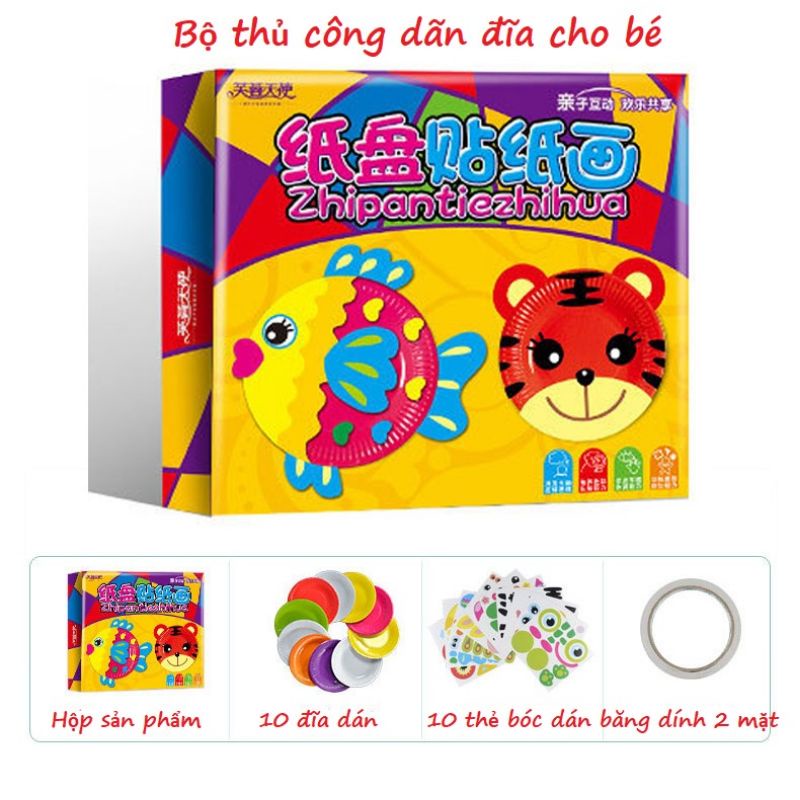 đồ chơi giấy thủ công dán hình con vật cho bé sáng tạo