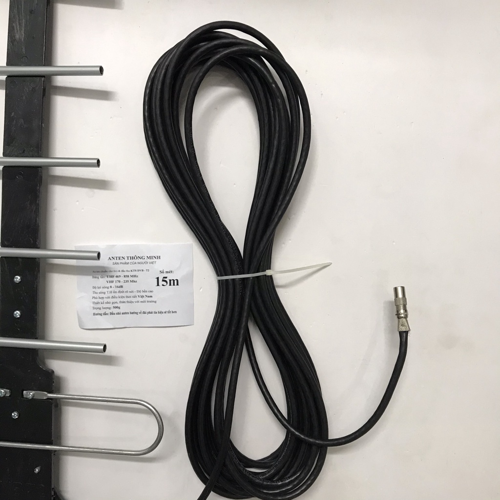 Anten Cho Tivi Và Đầu Thu Hỗ Trợ DVB-T2 Thiết Kế Tàu Bay Kèm Dây 15m