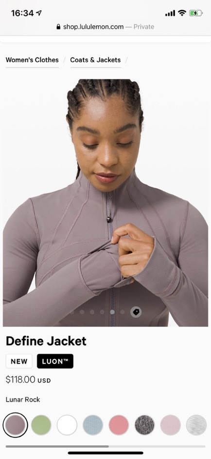 Áo khoác lululemon define size 8 siêu đẹp