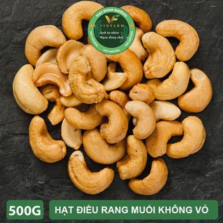 500g Hạt Điều rang muối đã bóc vỏ lụa không mặn