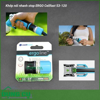 Cút Nối Nhanh Stop-Nối Nhanh Ống Nước, Vòi Tưới Cellfast Ergo 1/2″ Hàng nhập khẩu