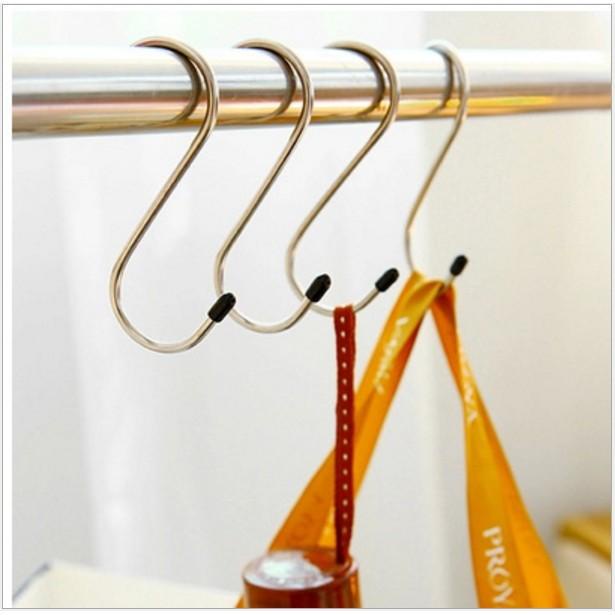 Bộ 4 Móc Treo Bằng Thép Không Gỉ Hình Chữ S