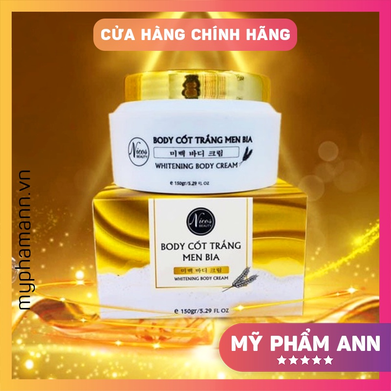 Combo Kem Body Men Bia Nicos + Kích Trắng Abutine 3C3 Thái Lan