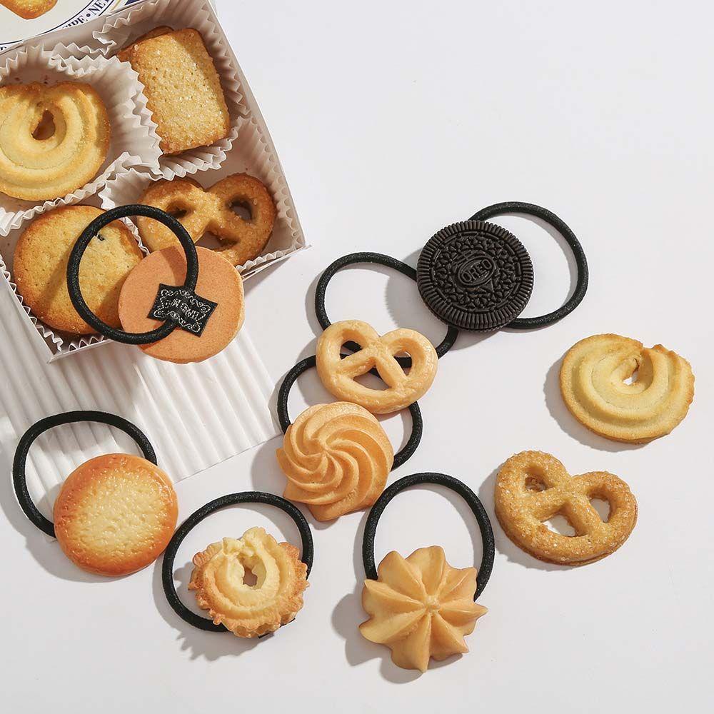 Dây Cột Tóc Hình Bánh Quy Oreo Thanh Lịch Cho Nữ