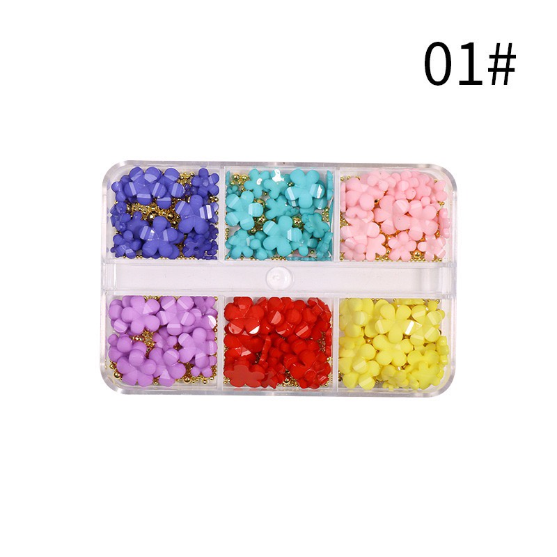 Hoa nhí mix màu phụ kiện trang trí móng