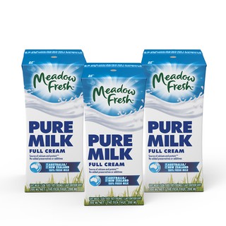 Lốc 3 Hộp Sữa Tươi Tiệt Trùng Nguyên Kem Meadow Fresh 200ml / Hộp