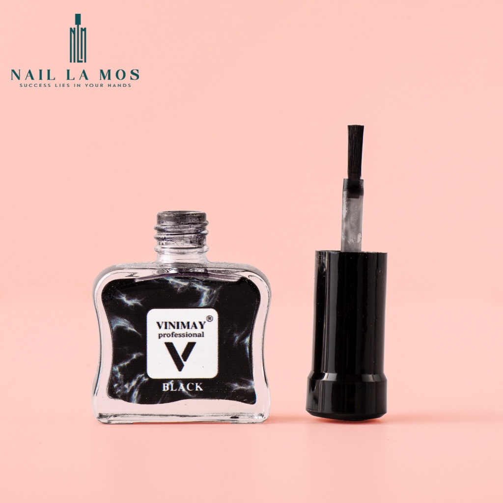Cồn loang trắng, đen Vinimay chính hãng - loang cồn trang trí móng tay nghệ thuật 15ml