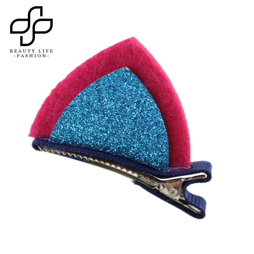 Kẹp tóc tai mèo đính sequin lấp lánh dễ thương dành cho các bé