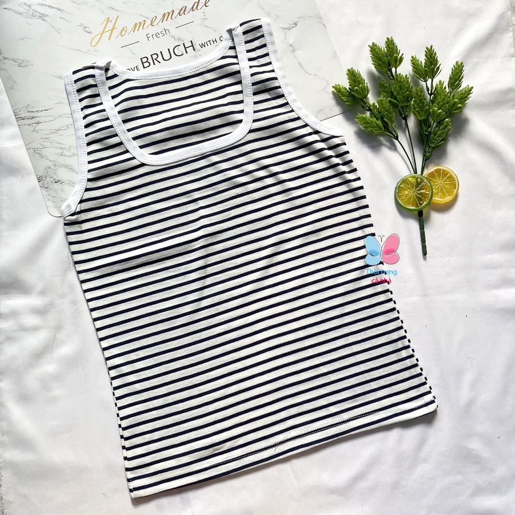 Áo sát nách thun Borip sọc SIZE ĐẠI 52kg đến 58kg - cho nữ - tuổi Teen - DÁNG ÔM - DAISATNACH