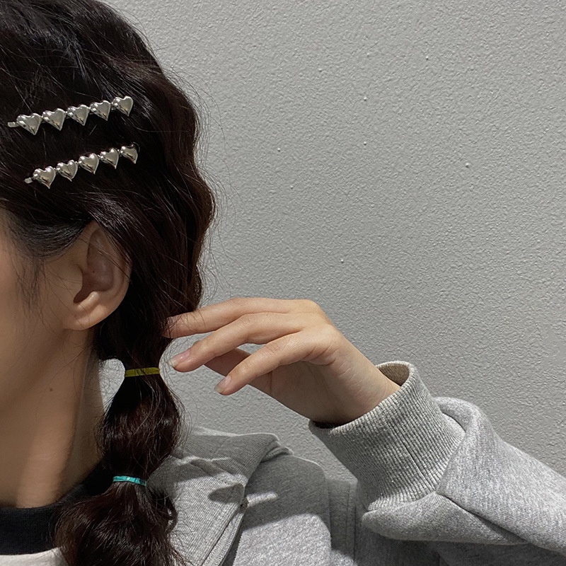 Thời Trang Kẹp Tóc Hợp Kim Hình Trái Tim Xinh Xắn