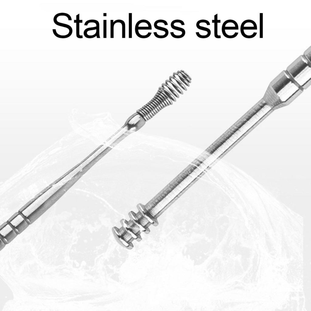 6Pcs/set Ear Wax Pickers Stainless Steel Earpick Wax Remover Curette Ear Pick