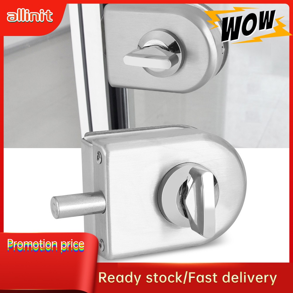 【HOT SALE】ALLINIT Chốt cửa khóa an toàn bằng thép không gỉ đường kính 10 ~ 12mm Chốt cửa kính cường lực Kính Bu Lông Chốt Cửa Chuyên Dụng Chất Lượng Cao Chốt phòng tắm nhà vệ sinh đơn mở hình bán nguyệt
