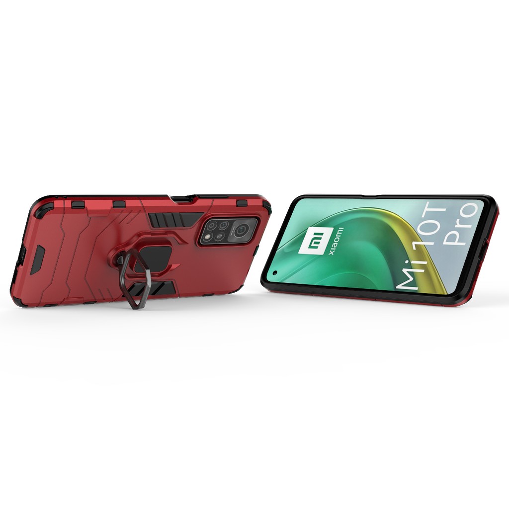 Ốp lưng Xiaomi Mi 10T Pro / Mi 10T chống sốc Iron Man Iring giá đỡ mặt lưng xem phim