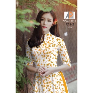 Vải áo dài cỏ ba lá