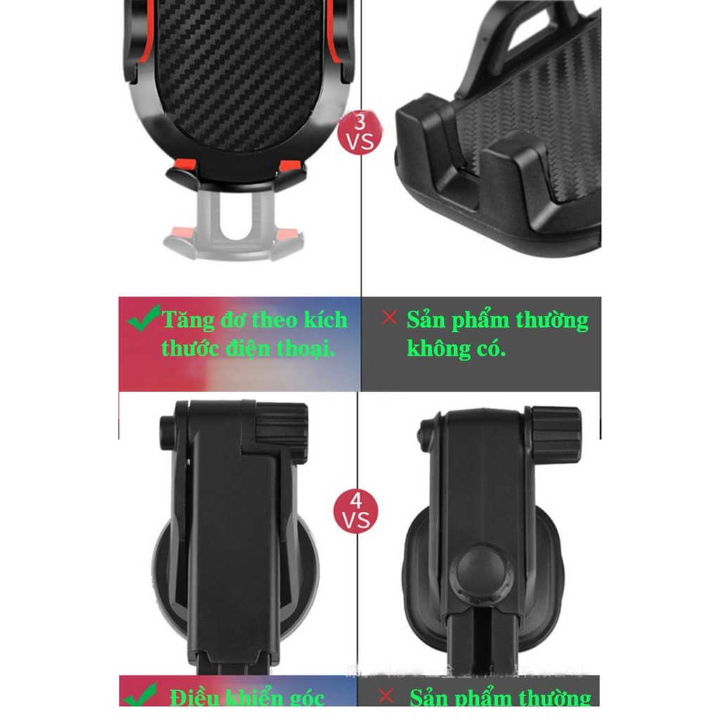 Giá đỡ kẹp điện thoại trên xe hơi, ô tô điều chỉnh 360 độ loại siêu chắc chắn | BigBuy360 - bigbuy360.vn