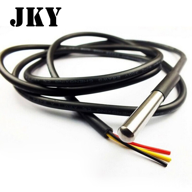 DS18B20 Gói thép không gỉ Chống nước 1M DS18b20 Đầu dò nhiệt độ Cảm biến nhiệt độ 18B20 với thiết bị