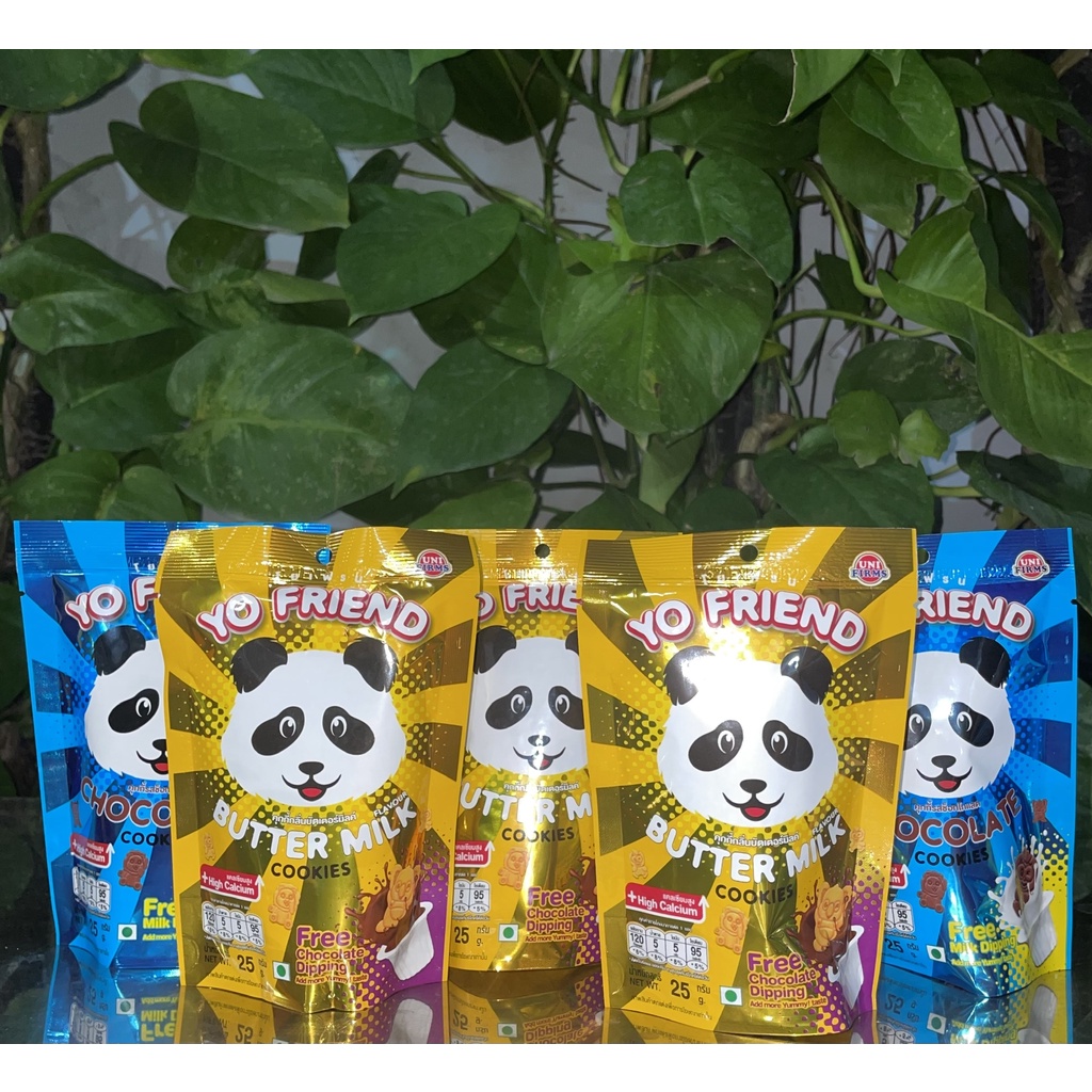 Bánh Gấu Thái Lan Yo Friend Sôcôla Chấm Kem Sữa Chocolate Cookies