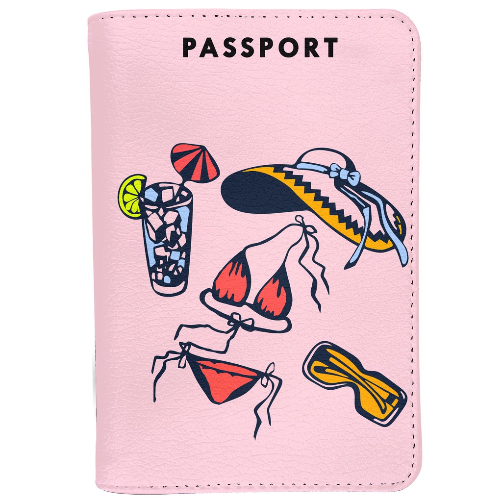 Bao Da Passport Du Lịch ĐI BIỂN DỄ THƯƠNG - Ví Đựng Hộ Chiếu Đơn Giản Xinh Xắn - Passport Cover Holder SIMPLE - LT037