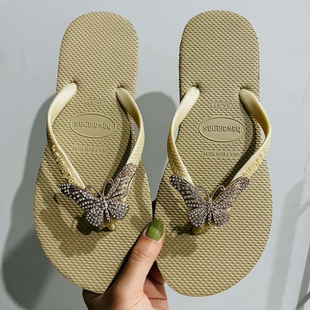 Dép Lào/Dép kẹp Chất Liệu Cao Su Mẫu Charm 7 Màu
