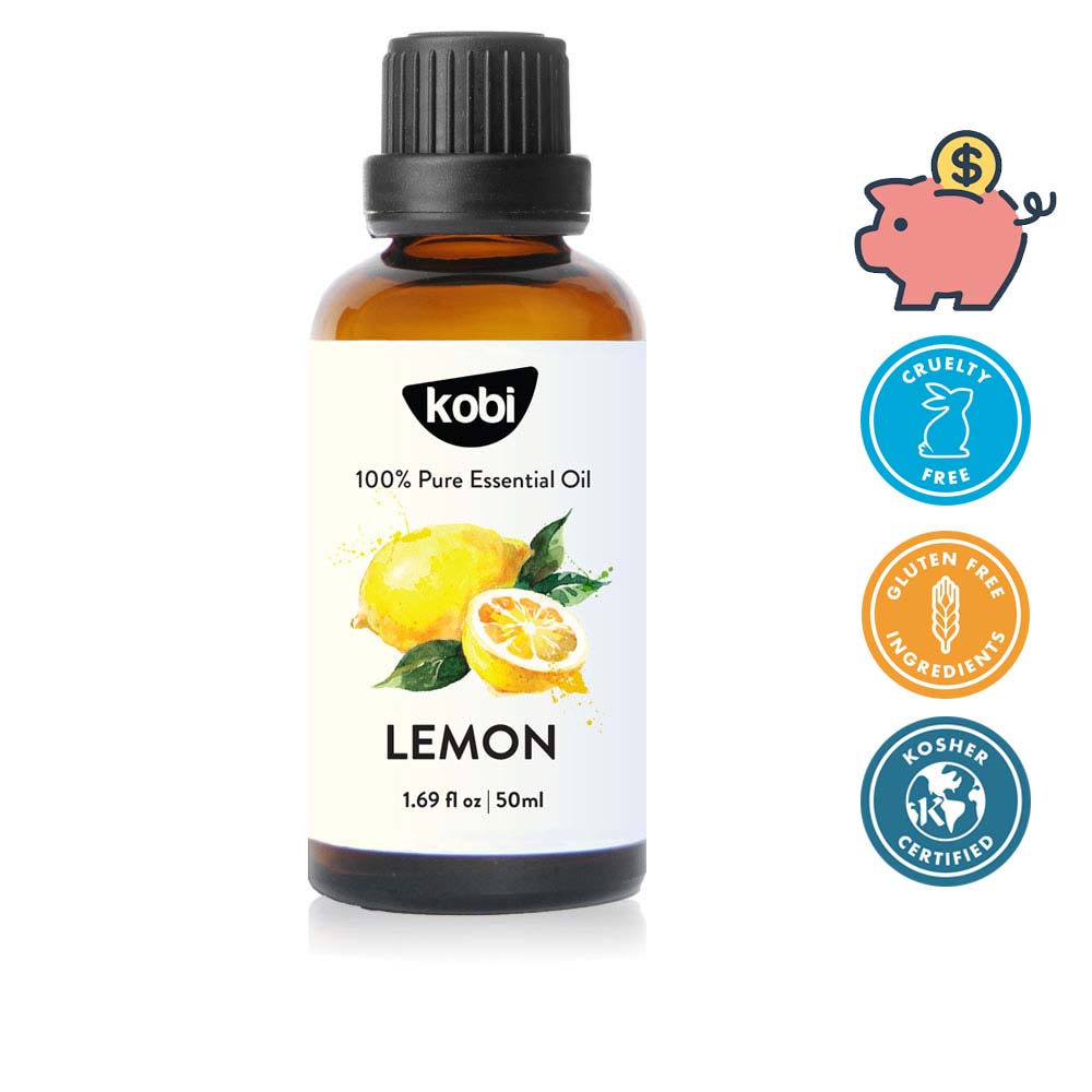 Tinh dầu Chanh Tươi Kobi Lemon essential oil giúp thơm phòng, se da, tinh thần sảng khoái - 50ml