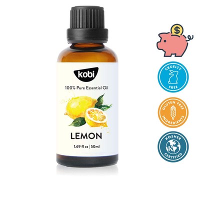 Tinh dầu Chanh Tươi Kobi Lemon 50ml thơm phòng tạo hương tươi mát sảng khoái dùng khuếch tán
