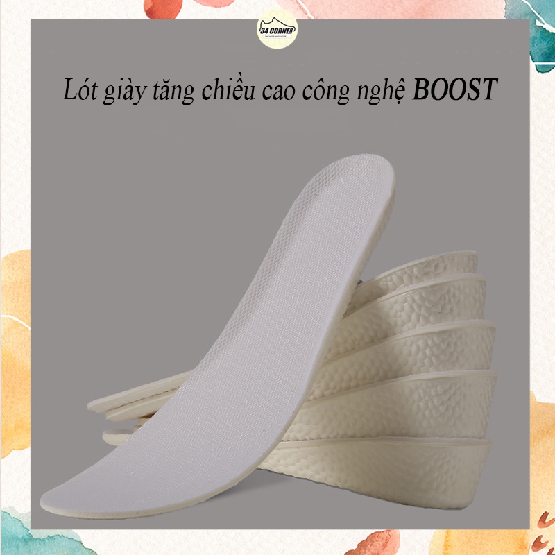 Cặp Lót Độn Giày Nâng Chiều Cao BOOST 1.5cm 2.5cm 3.5cm, Lót Giầy Tăng Chiều Cao Cứng Cáp, Đàn Hồi, Đi Chắc Chắn