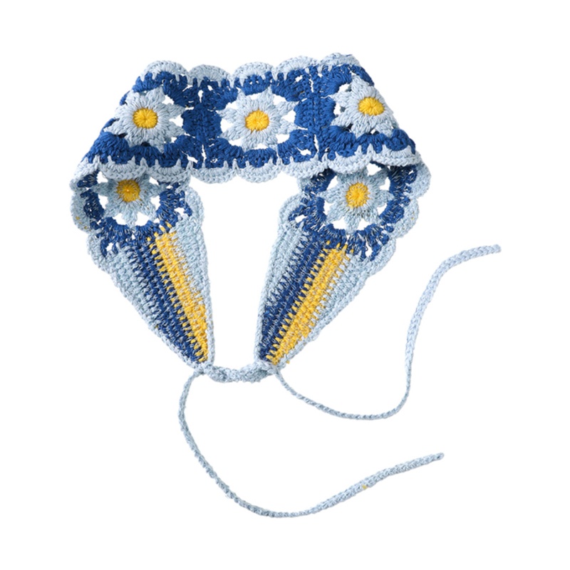 Khăn Trùm Đầu Dệt Kim Nhiều Màu Sắc Phong Cách Retro