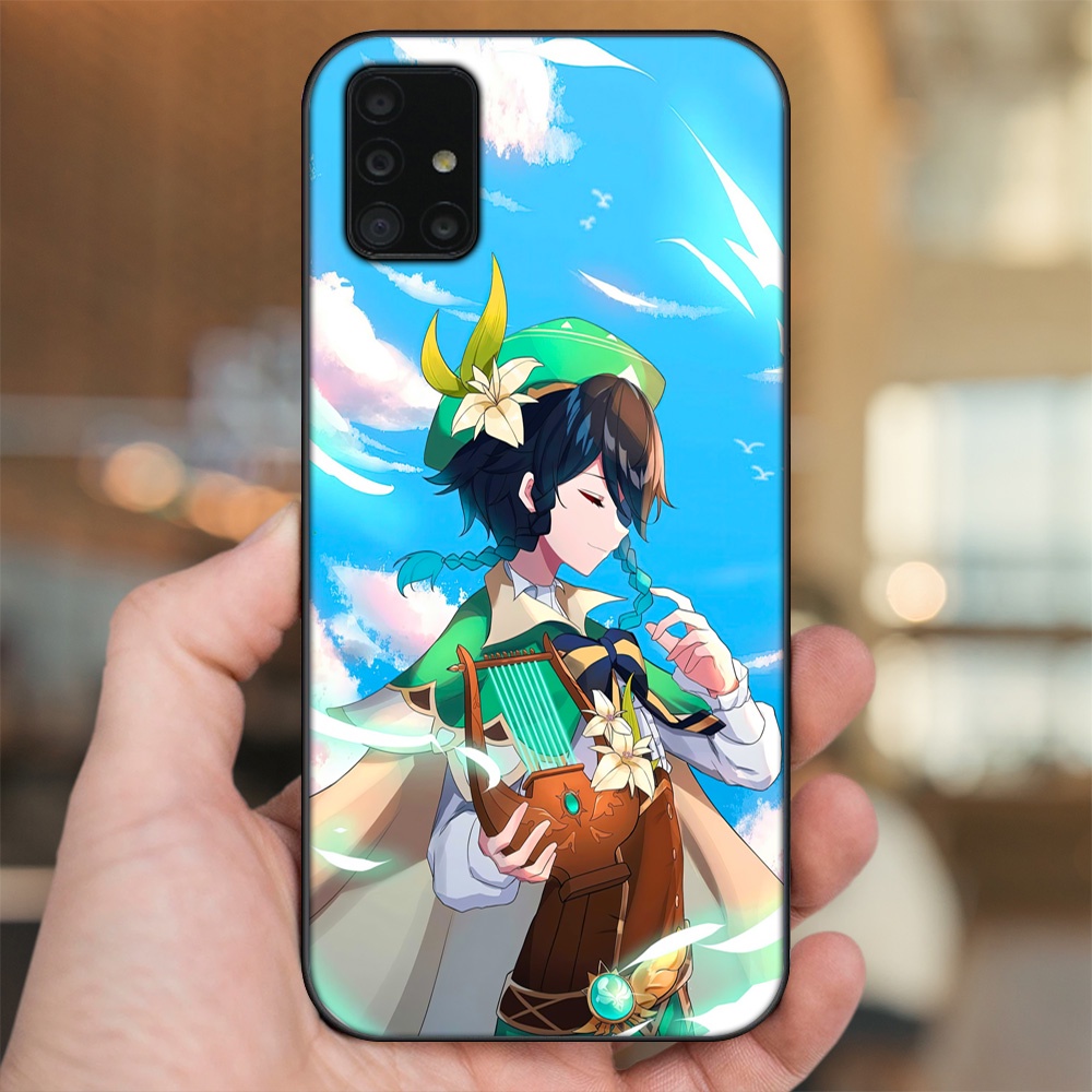 Ốp lưng Samsung A51, A71 viền đen in hình Venti Genshin Impact