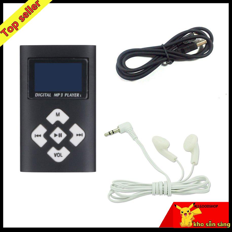 Máy nghe nhạc MP3 màn hình 1.1" hỗ trợ thẻ TF USB MP3 kèm tai nghe