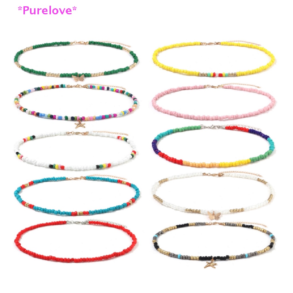 Vòng Cổ Choker Đính Hạt Nhỏ Nhiều Màu Hình Bướm Phong Cách Bohemia Dành Cho Nữ Mới