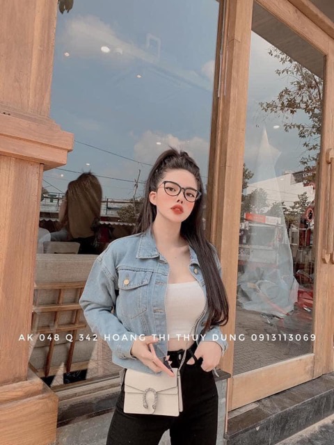 áo khoác bò nữ dáng ngắn trơn | BigBuy360 - bigbuy360.vn