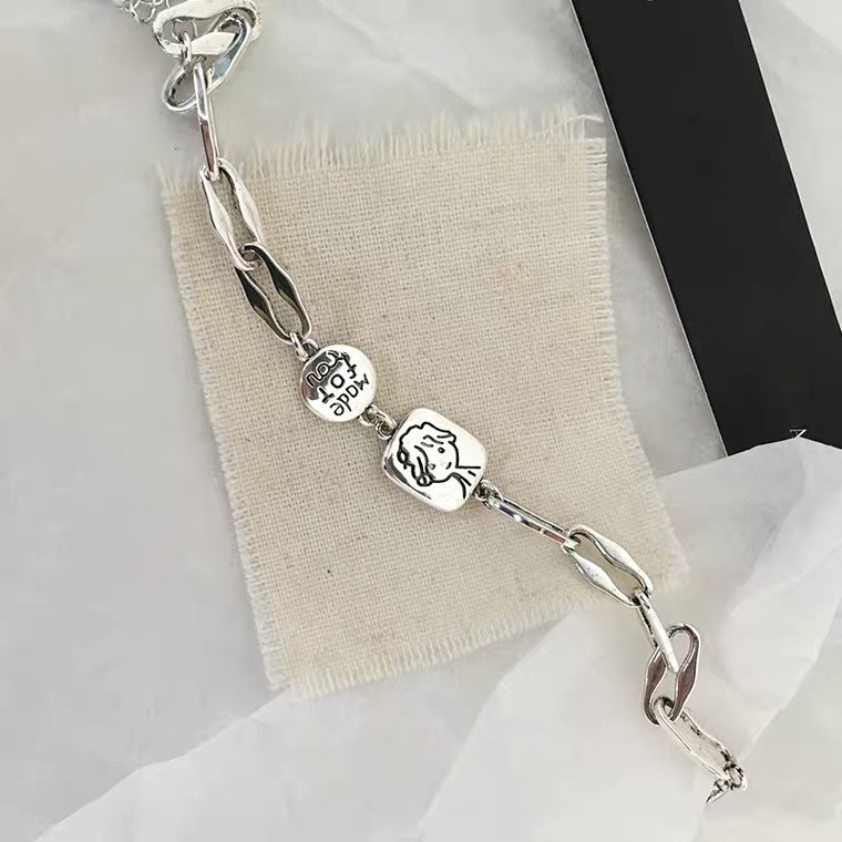 Vòng đeo tay in chữ dễ thương phong cách Nhật Hàn cho nữ