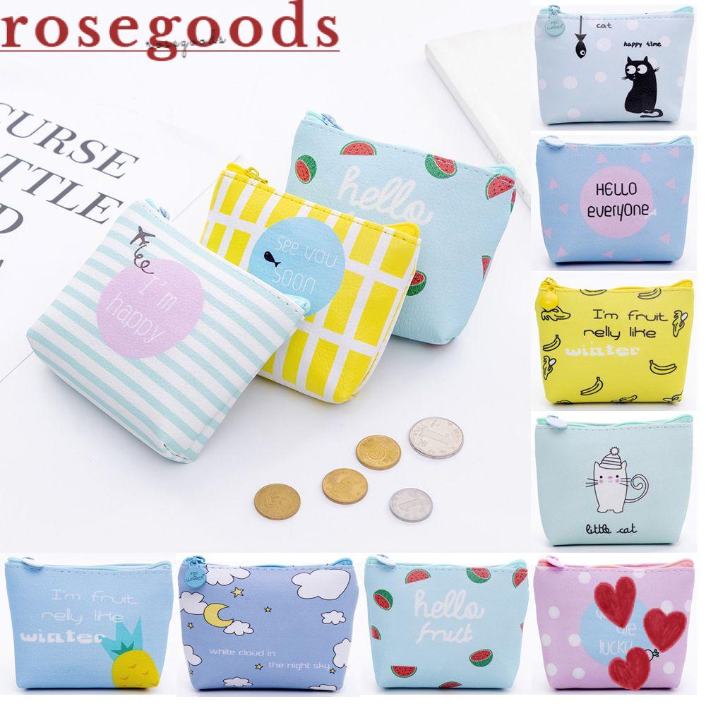 1 Ví Đựng Tiền Xu / Mỹ Phẩm Cầm Tay Họa Tiết Dễ Thương