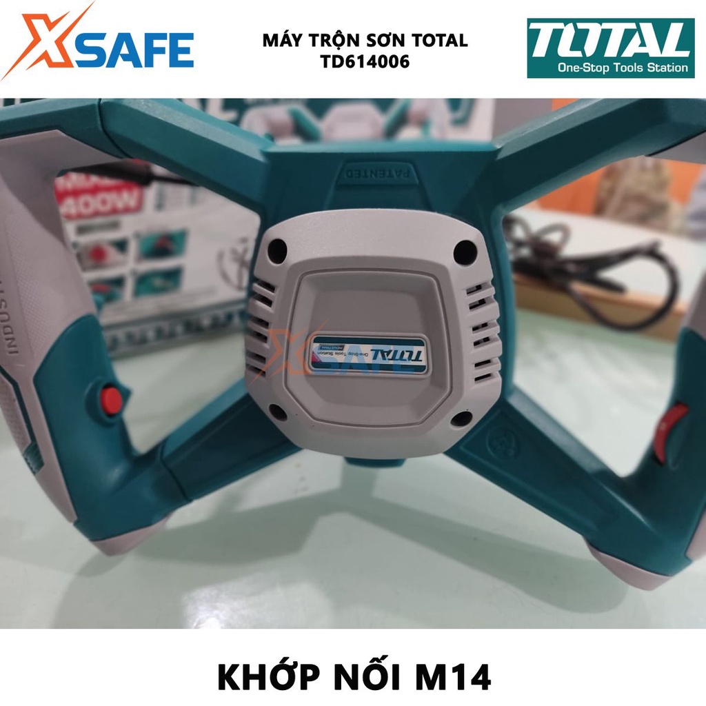 Máy trộn sơn TOTAL TD614006 Máy khuấy sơn công suất 1400W, dùng để đảo, khuấy, trộn sơn - chính hãng