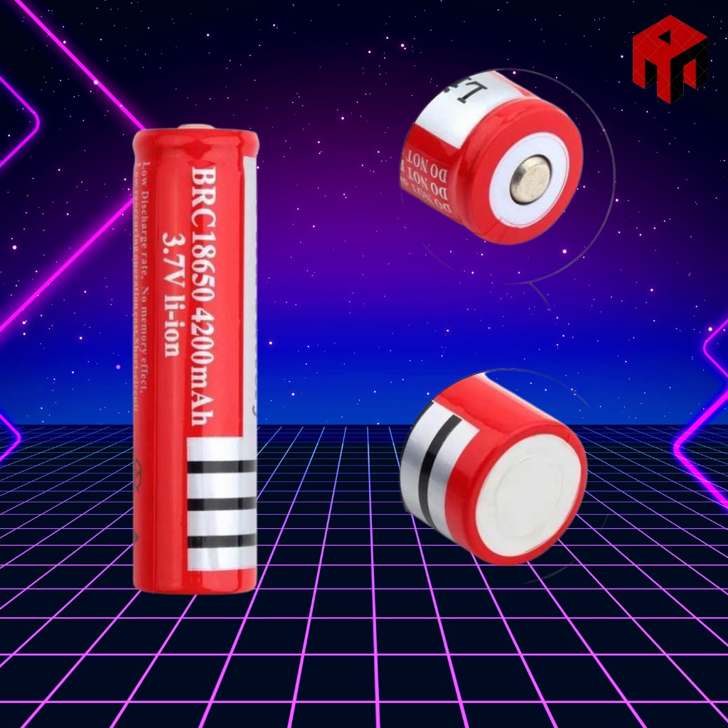 Đang Sale || Sỉ 10 Viên Pin 3.7V Ultrafire Đỏ Dung Lượng 4200mAh - Dùng Cho Quạt Cầm Tay &amp; Đèn Pin.