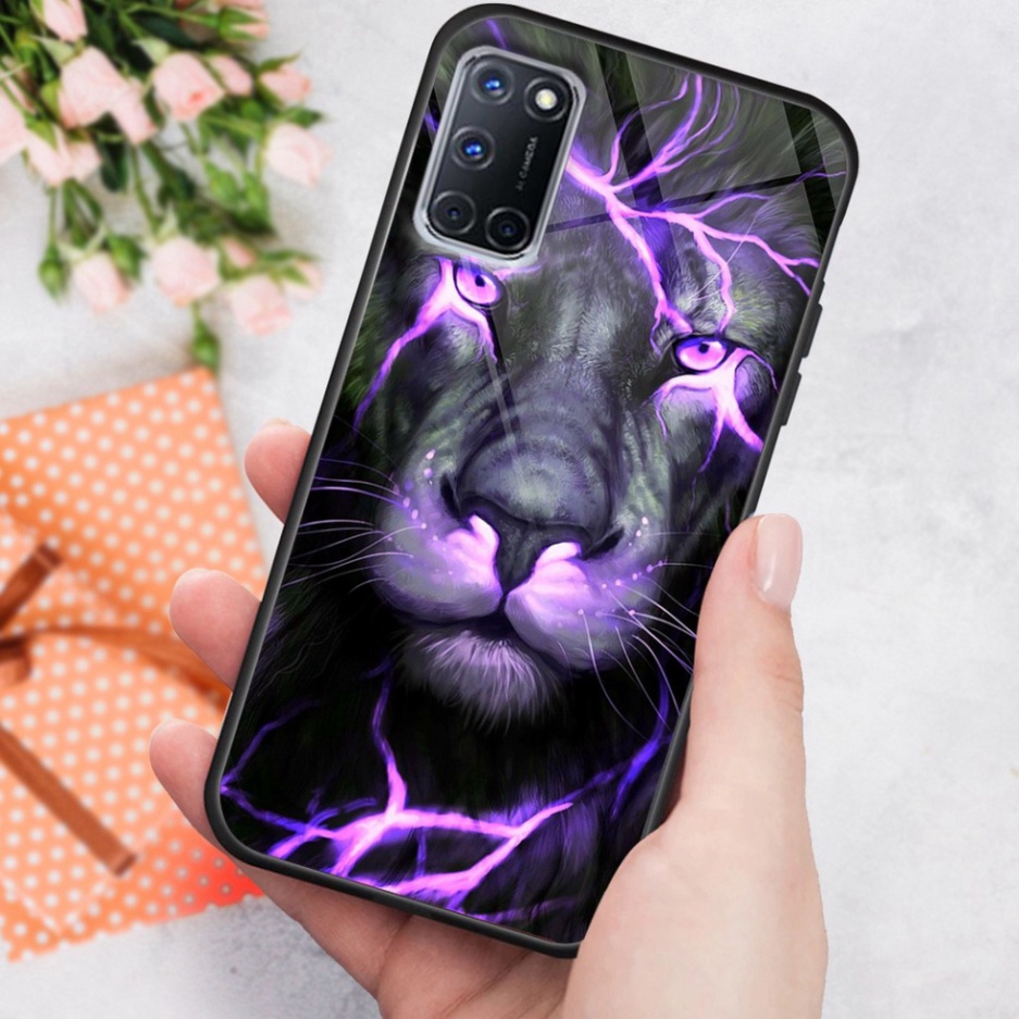 Ốp lưng kính CƯỜNG LỰC điện thoại OPPO A52 - A92 - A53 in hình hổ báo Doremon Case