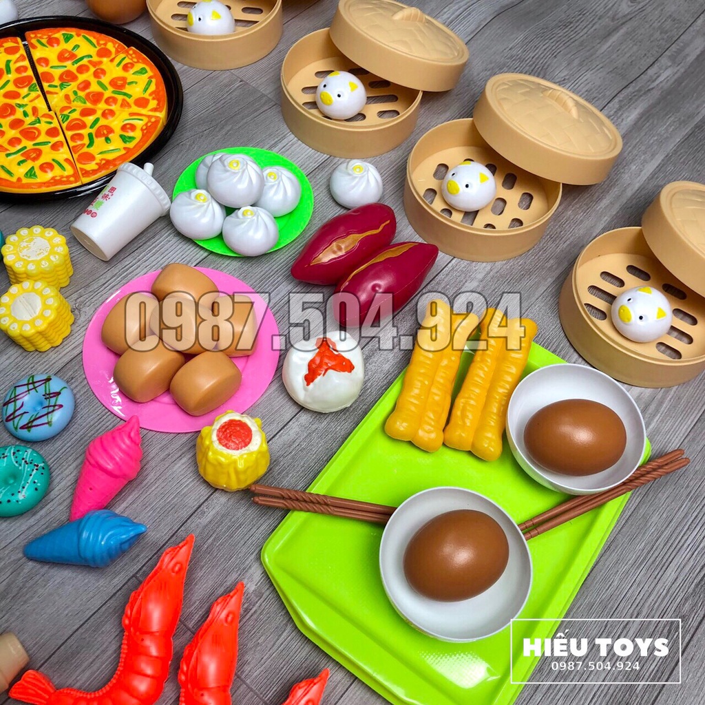 Đồ Chơi Trẻ Em Bộ Đồ Ăn Bánh  Bao Pizza  Chất Nhựa ABS Cao Cấp Cho Bé  Từ 1 Đến 8 Tuổi Hiếu Toys