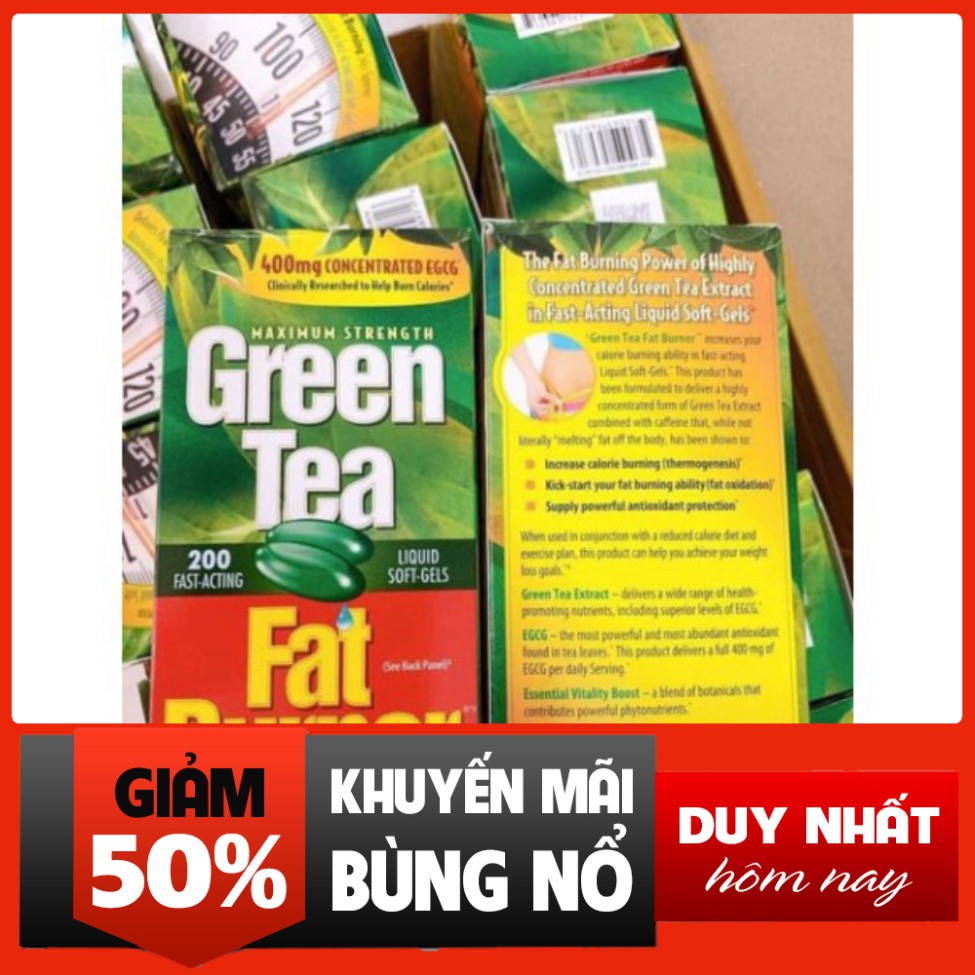 SALE TỚI 70% Viên uống giảm cân từ trà xanh Green Tea Fat Burner 200 viên của Mỹ SALE TỚI 70%