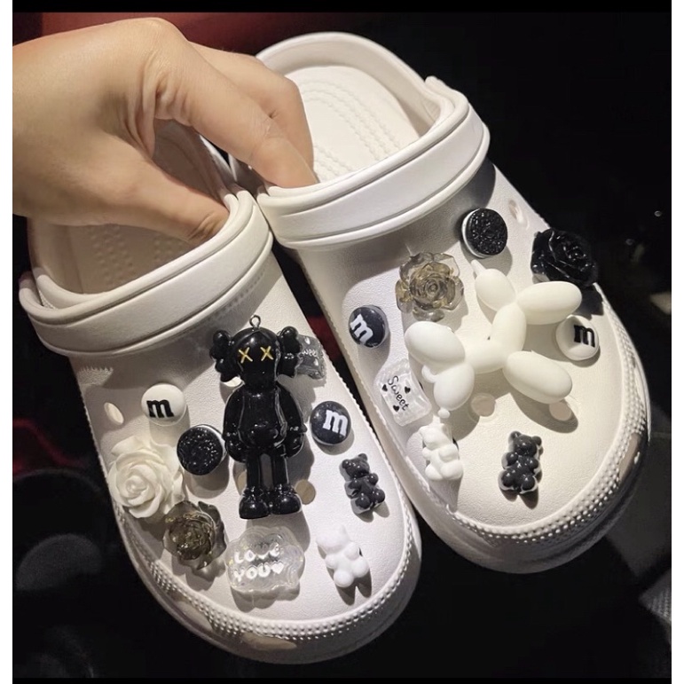 Set Sticker,Jibbitz,charm gấu và hoa, hoạt hình Tide