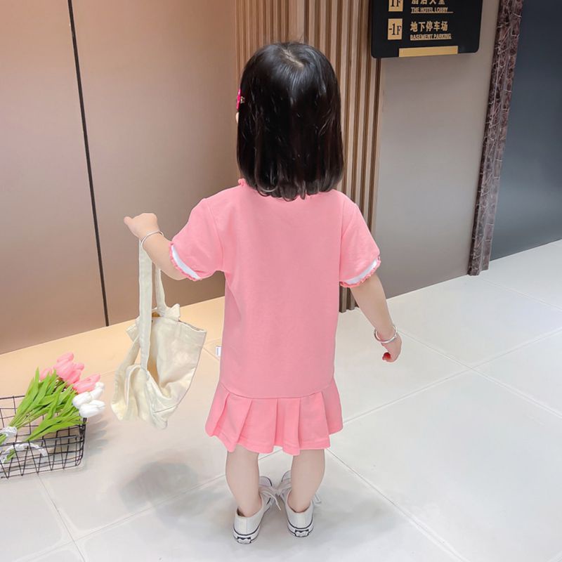 Đầm polo Thời Trang Mùa Hè Phong Cách Phương Tây Cho Bé Gái