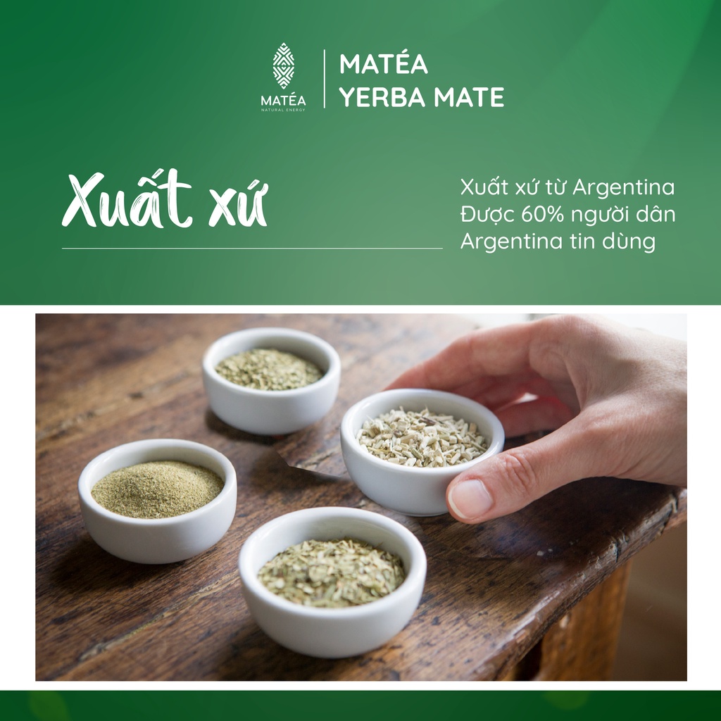 Trà Yerba Maté vị truyền thống Taragui Traditional tỉnh táo, detox, đốt mỡ, tặng kẹp trà và túi lọc ĐỘC QUYỀN 500g