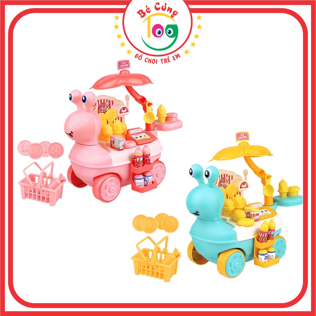 Đồ Chơi Xe Đẩy Bán Kem Di Động Vui Nhộn Dành Cho Bé