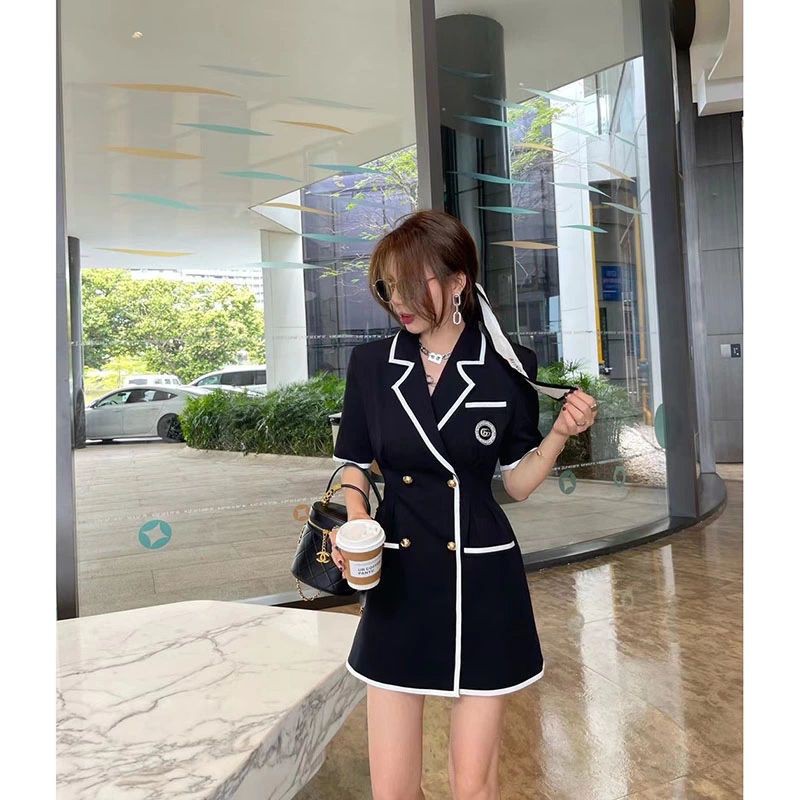 (ORDER) Đầm vest viền màu hàng thiết kế sang chảnh hàng hot girl đẹp Quảng Châu