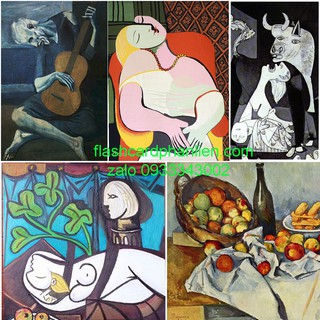 CÁC BỨC HỌA NỔI TIẾNG Thẻ học thông minh to 15x21cm 11 chủ đề thế giới xung quanh