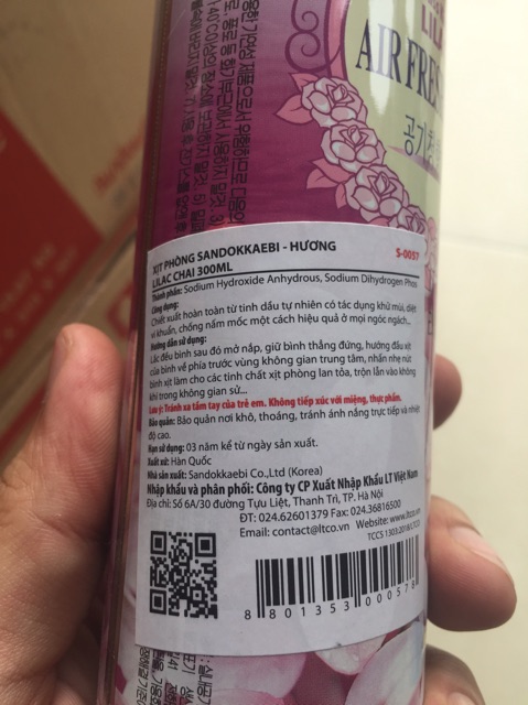 Xịt phòng mùi cafe hàn quốc 300ml date 2023