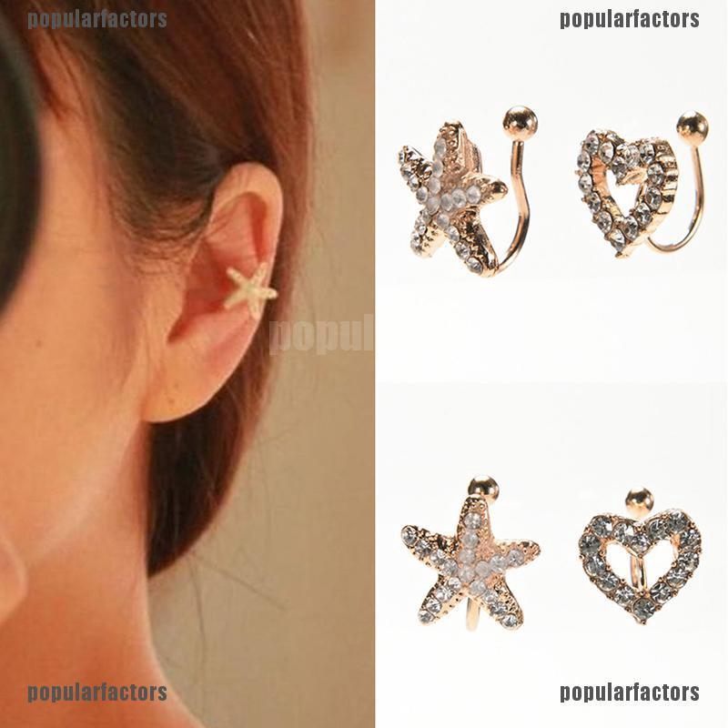 1 Khuyên Kẹp Vành Tai Hình Trái Tim