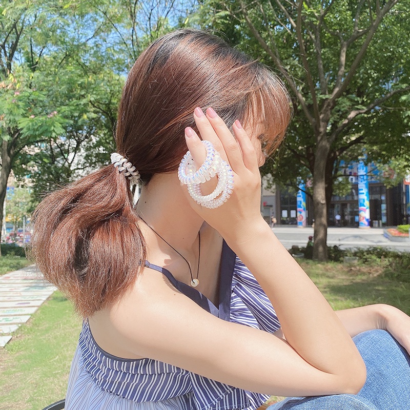 Dây buộc tóc kiểu dây điện thoại phong cách Hàn Quốc xinh xắn thời trang