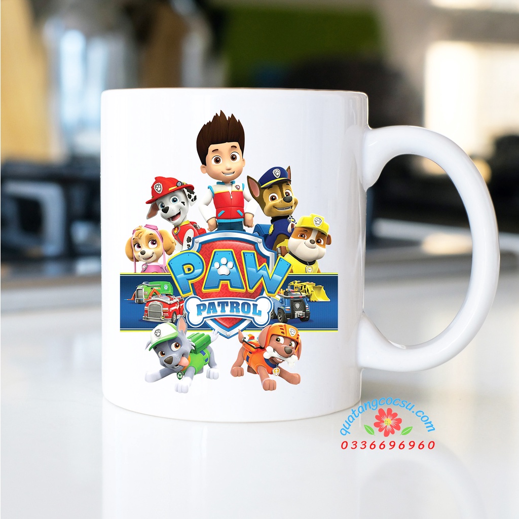 Cốc Sứ Chú Chó Cứu Hộ Nhiều Mẫu, Cốc Nước Paw Patrol Loại 1