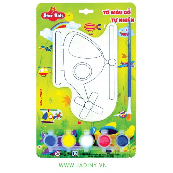 (TRÒ CHƠI AN TOÀN)Bộ tô gỗ máy bay trực thăng K213