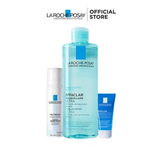 Bộ sản phẩm nước tẩy trang làm sạch sâu giàu khoáng dành cho da dầu mụn La Roche Posay Effaclar Micellar WaterOily Skin